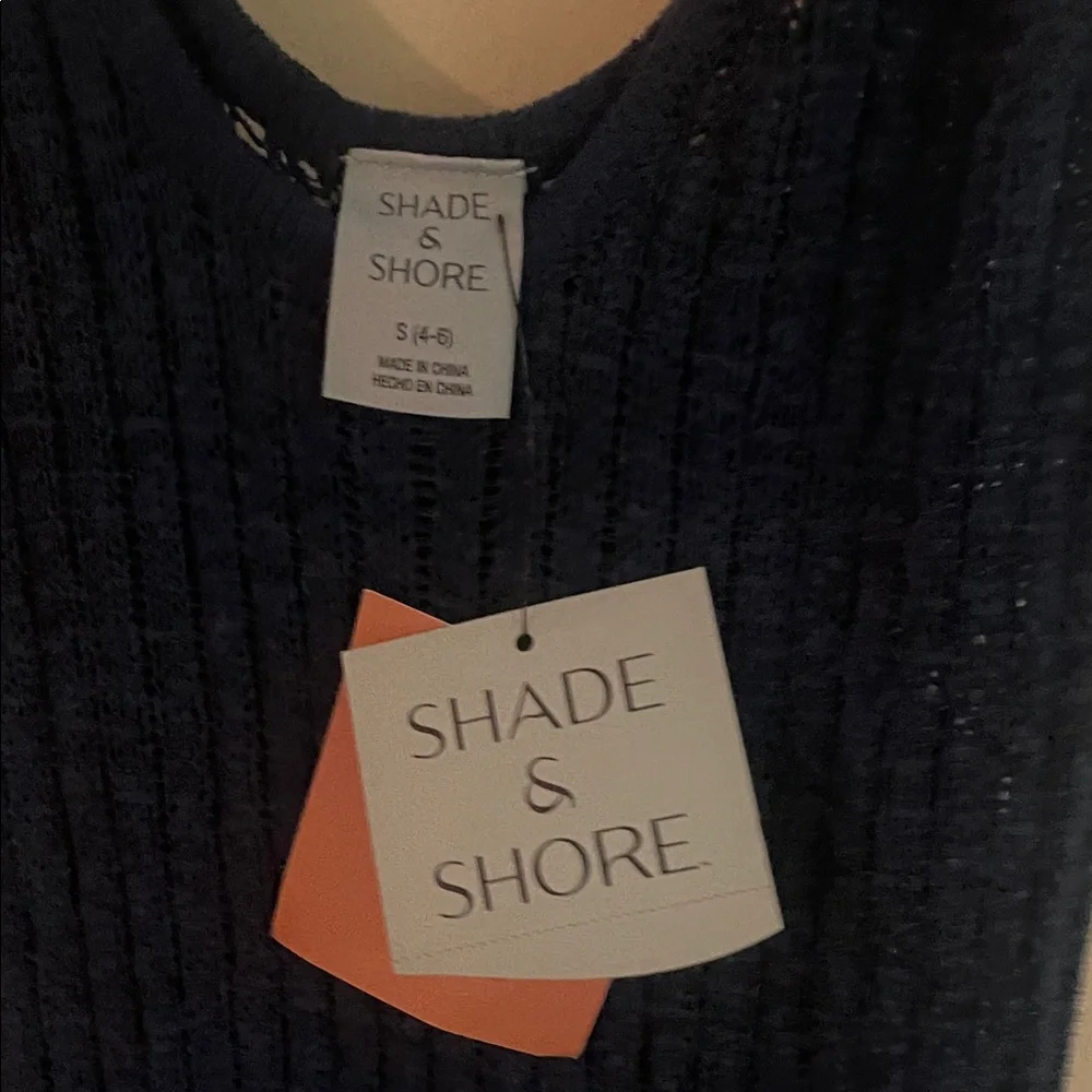 Shade & Shore Teal Open Knit Maxi Swim Cover Up Dress NWT Size S